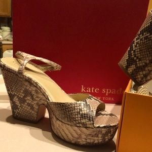 Kate spade platform snake print sandals